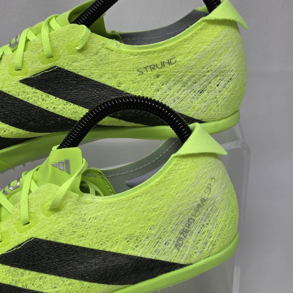 adidas Mens Sz 8.5 ADIZERO PRIME SP 3 STRUNG Track Spikes Lucid Lemon IH5800 NEW - Picture 10 of 12